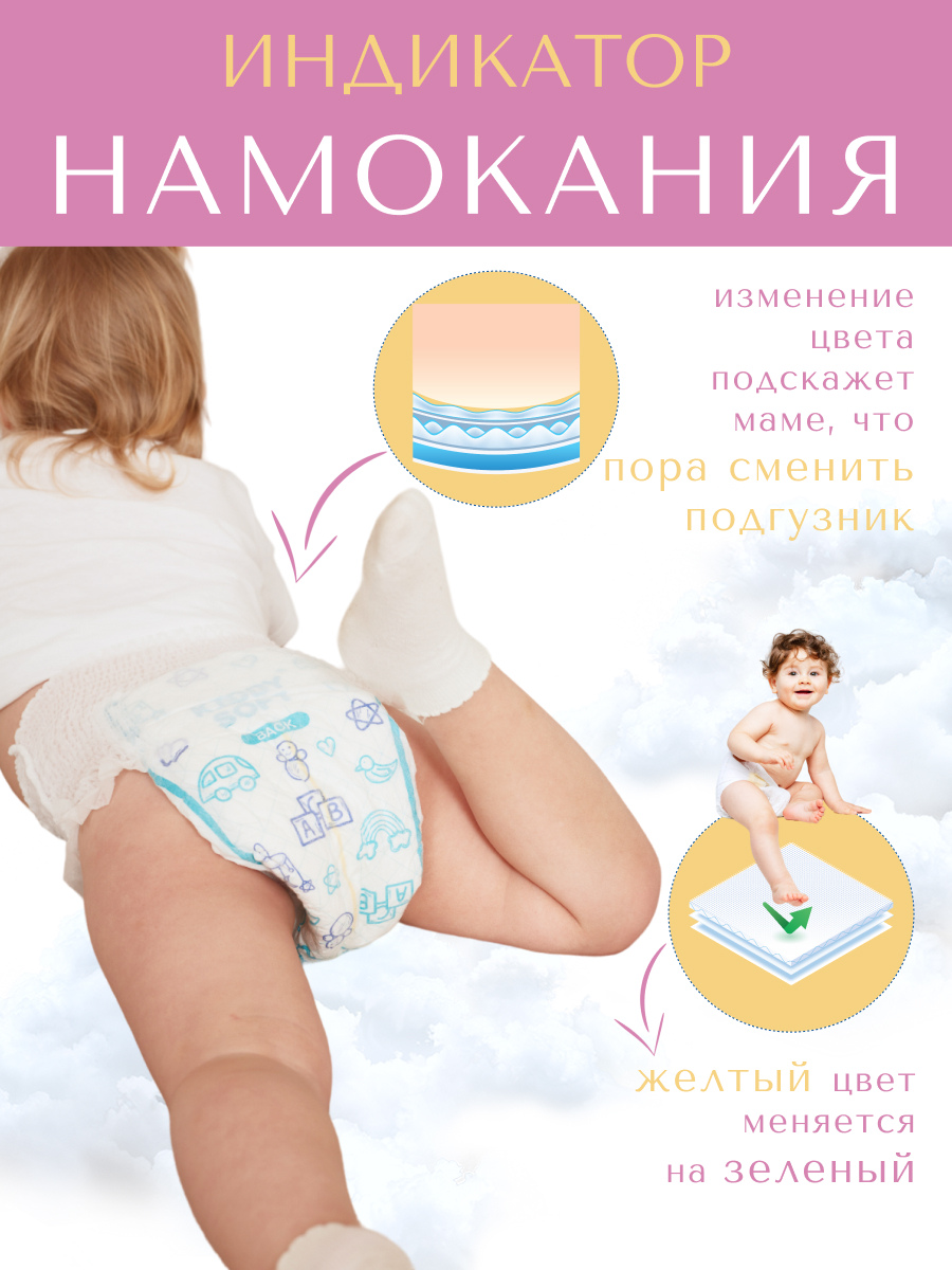 Подгузники-трусики L 9-14 кг Kiddy Soft L 9-14 кг - фото 2