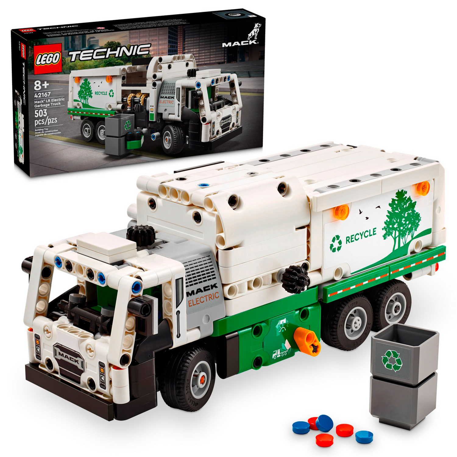 Конструктор детский LEGO Technic Электрический мусоровоз LR 42167 купить по  цене 4909 ₽ в интернет-магазине Детский мир