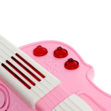 Игрушка Sima-Land музыкальная «Скрипка» световые и звуковые эффекты цвет розовый