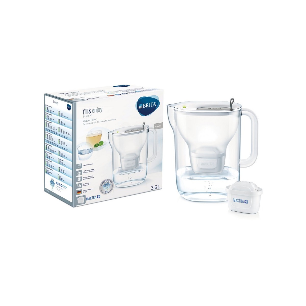 Фильтр-кувшин BRITA Style XL MX+ LED Серый 3.6 - фото 1