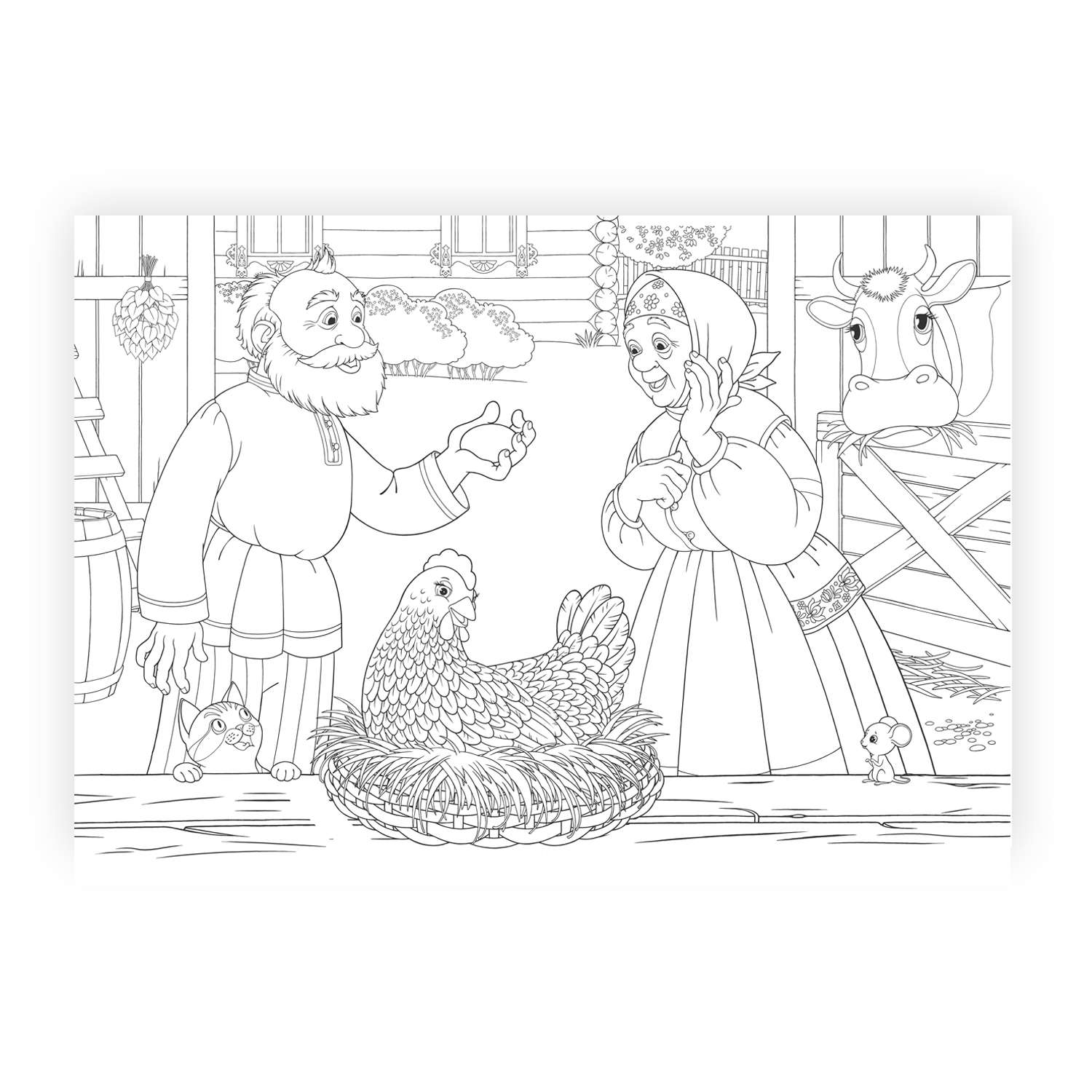 Раскраска Проф-Пресс со сказками Курочка ряба и Маша и медведь - фото 2