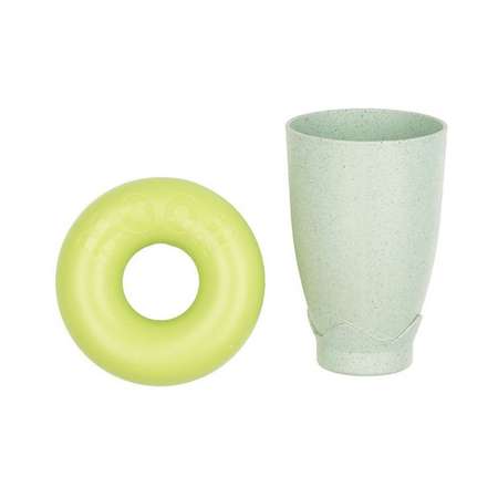 Набор Uniglodis держатель зубных щёток Пончик + стакан зеленый