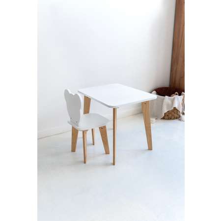 Набор мебели Коняша стол и стул белый