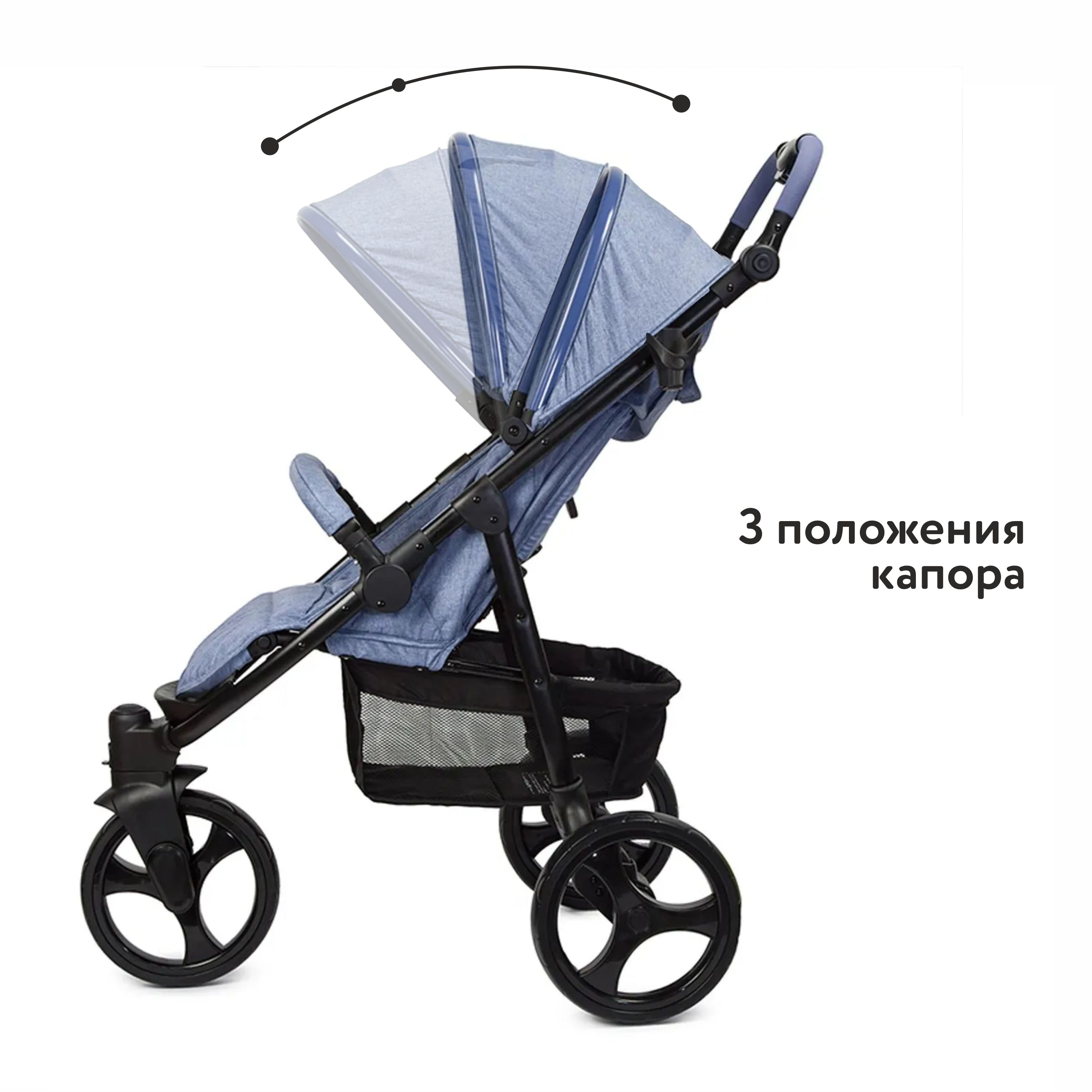 Прогулочная коляска Babyton Trio Denim - фото 3