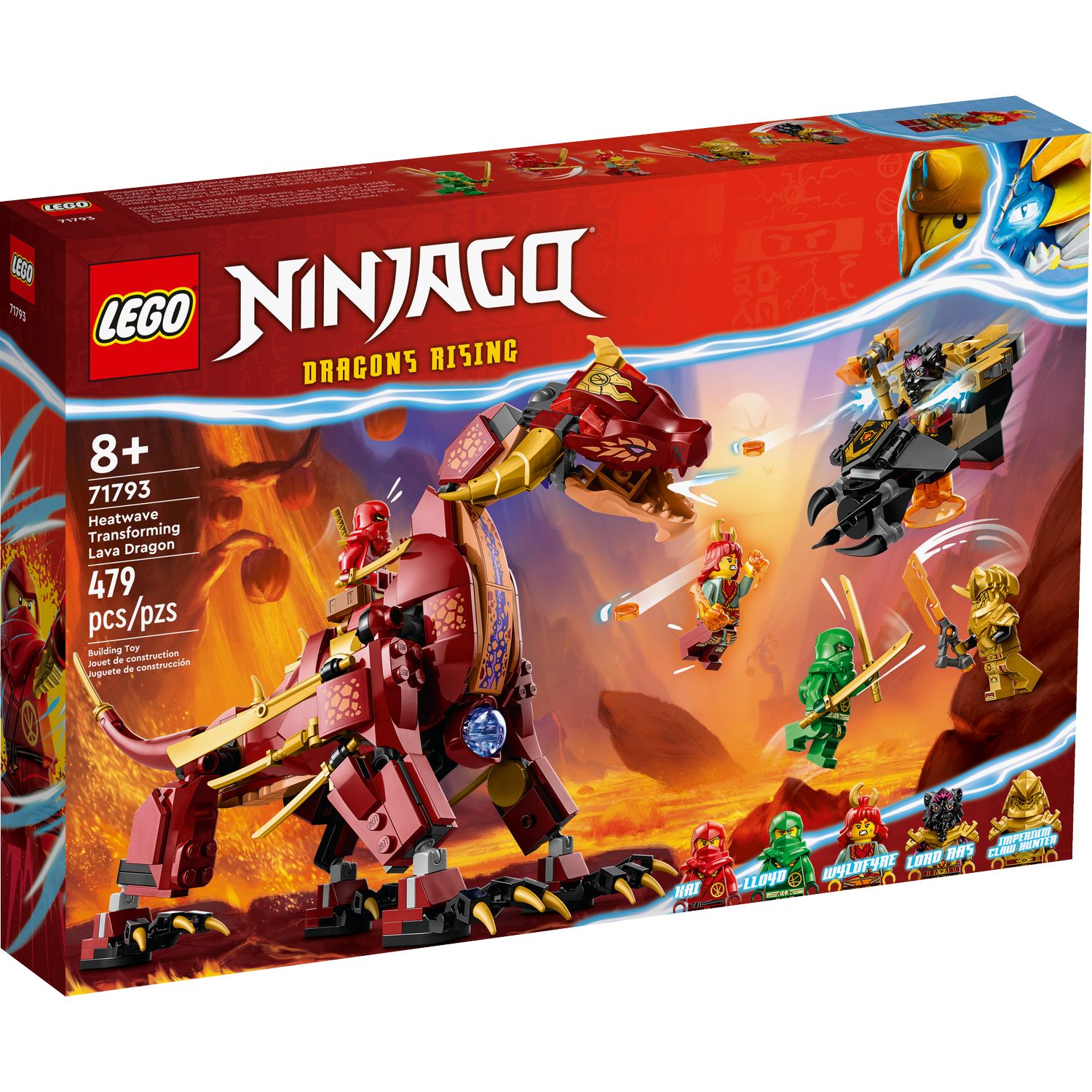 Конструктор LEGO NINJAGO 71793 Лавовый дракон-трансформер