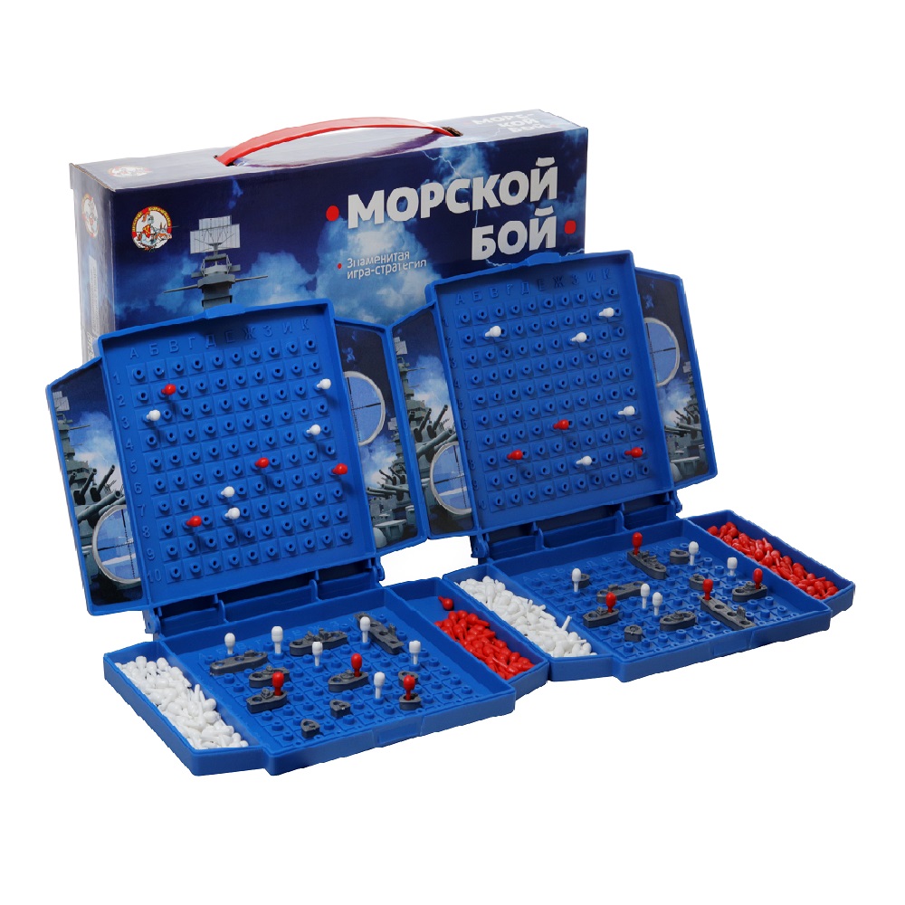 Игра настольная Морской бой ДЕСЯТОЕ КОРОЛЕВСТВО мини Развивающая игра для  мальчика купить по цене 609 ₽ в интернет-магазине Детский мир