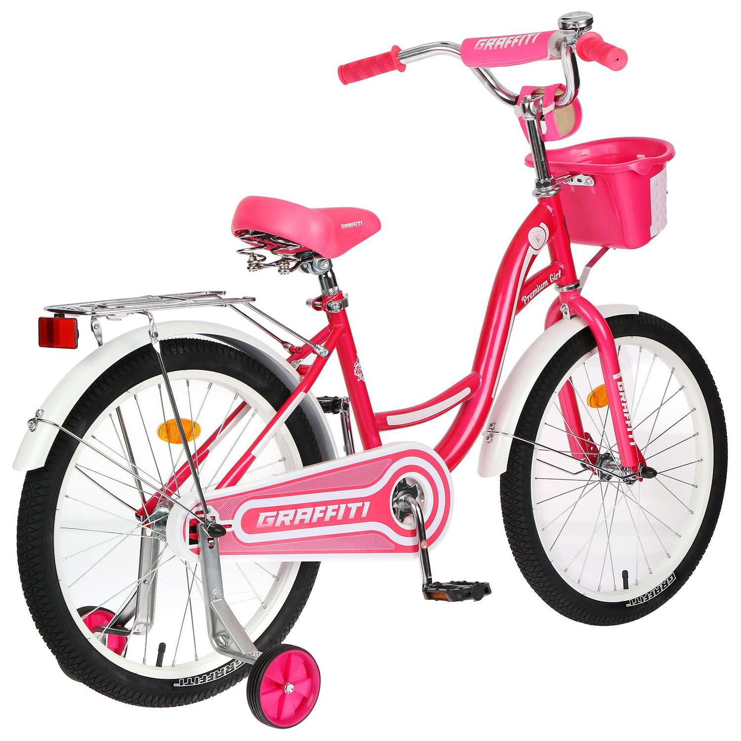 Велосипед GRAFFITI 20 Premium Girl цвет розовый/белый - фото 3