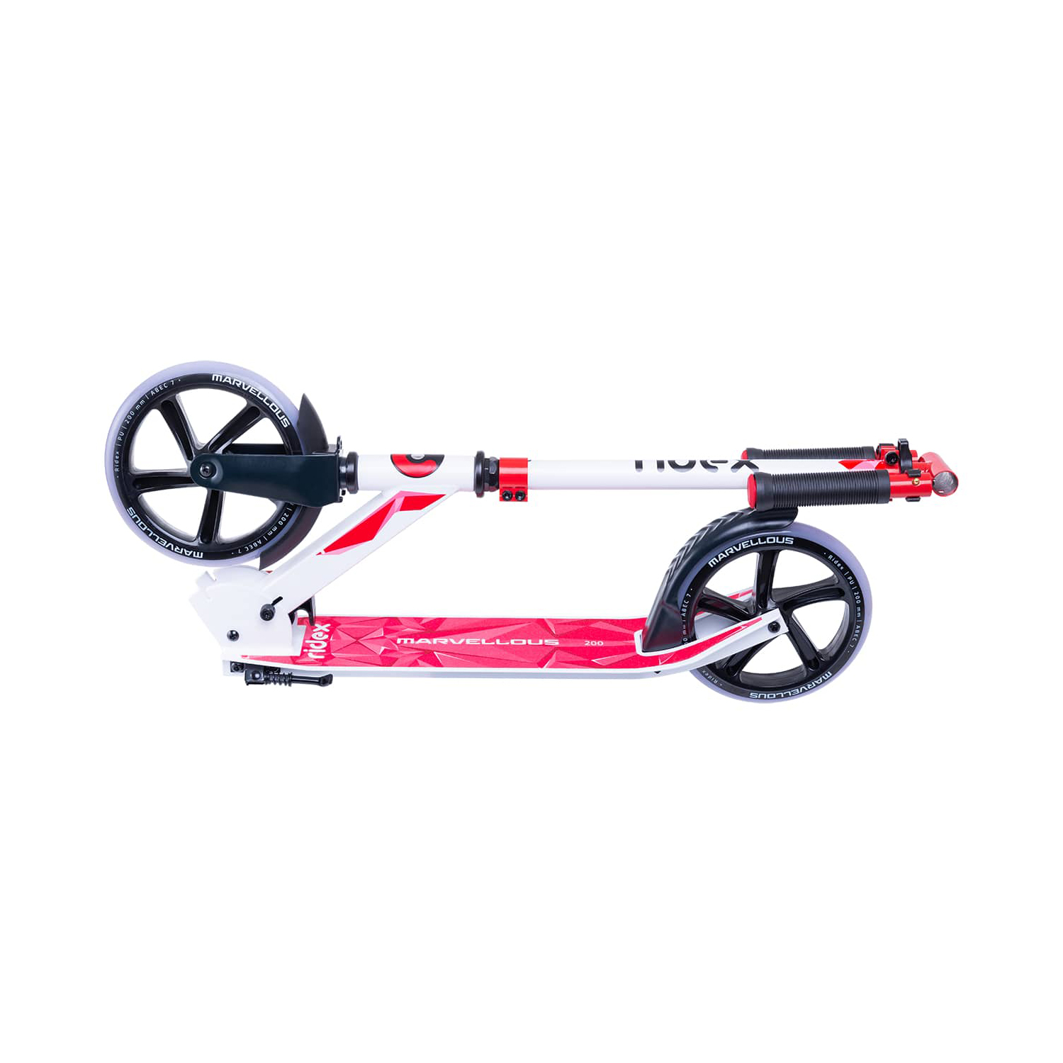 Самокат RIDEX двухколесный Scooter 2 wheels Marvellous 200 white/red - фото 6