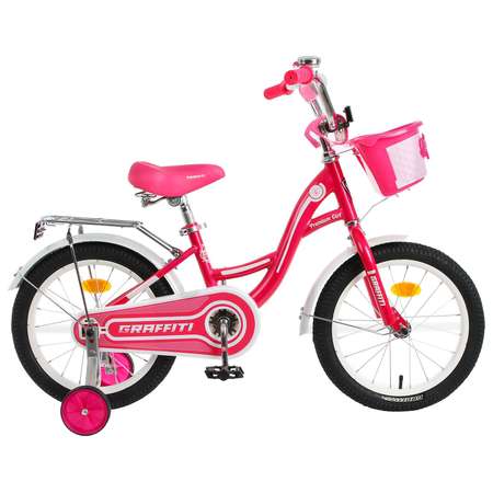 Велосипед GRAFFITI 16 Premium Girl цвет розовый/белый