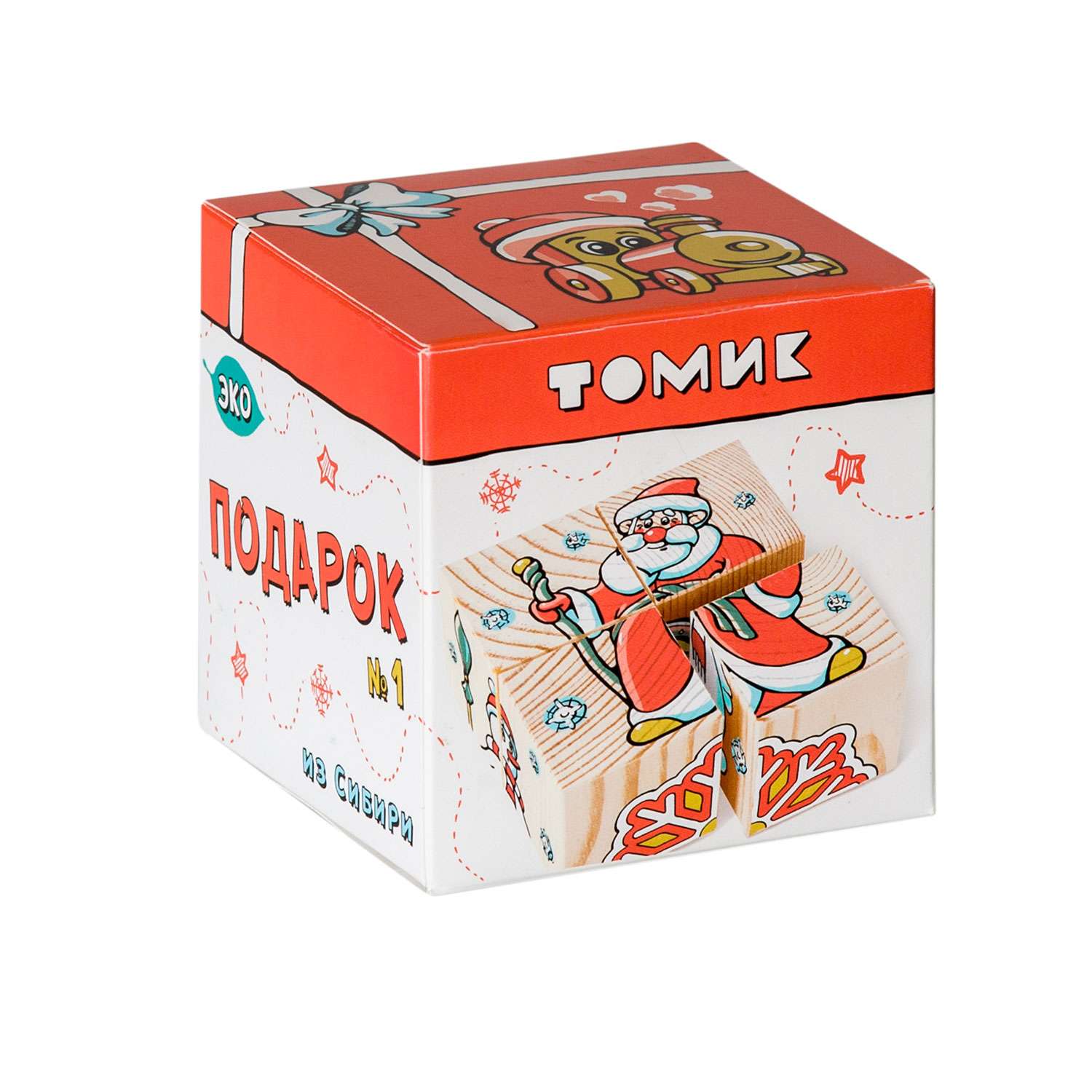 Кубики для детей Томик Подарок № 1 5 деталей 1-40 - фото 2