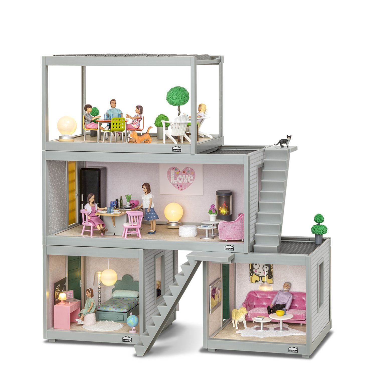 Кукольный домик Lundby Комната 33 см открытый на 360 обои в наборе  LB_60102300 купить по цене 3368 ₽ в интернет-магазине Детский мир