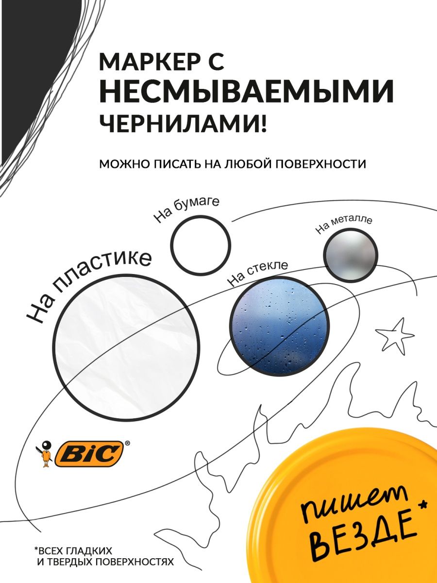 Маркер BIC Permanent Eco - фото 2