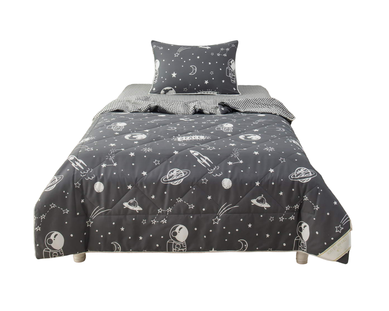 Комплект постельного белья Sofi de Marko Космонавт черный детский с одеялом - фото 1