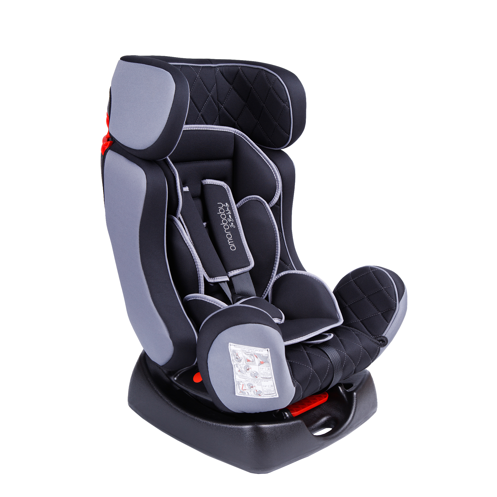 Автокресло Amarobaby Professional группа 0 /I/II (чёрный/серый) AB212005PChS/09