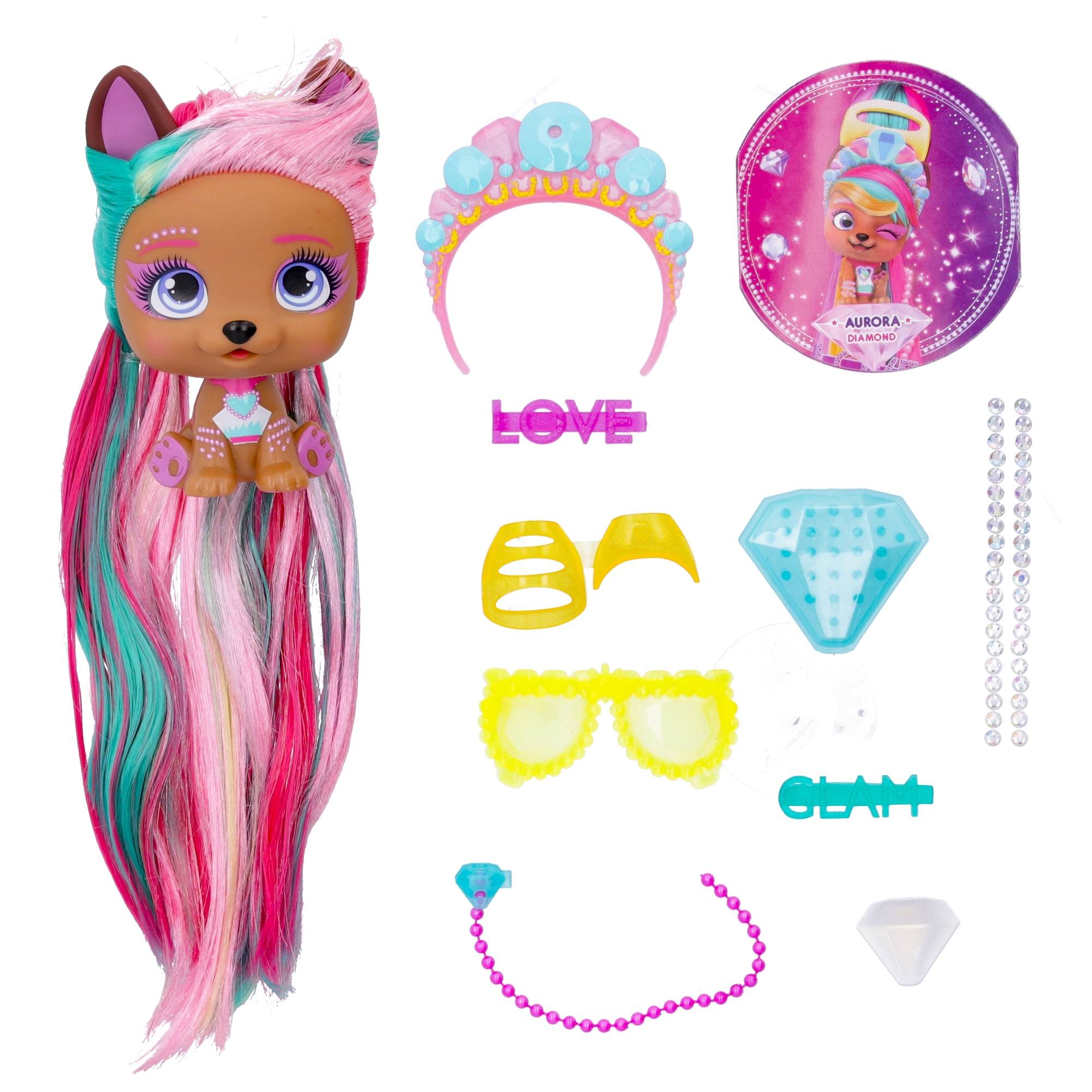 Фигурка vip pets Glam gems IMC Toys Модные щенки Aurora - фото 2