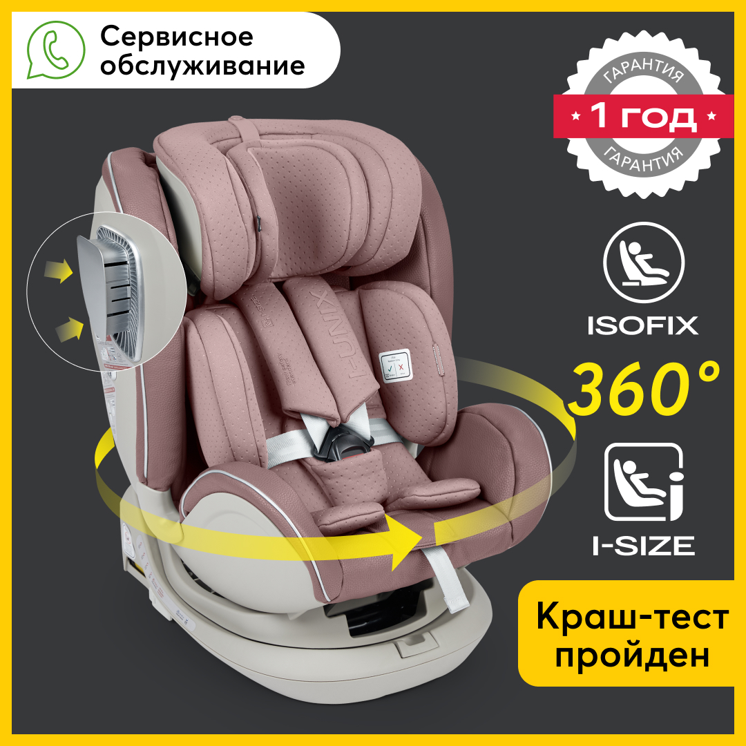 Автокресло Happy Baby I-Unix Desert Pink - фото 2