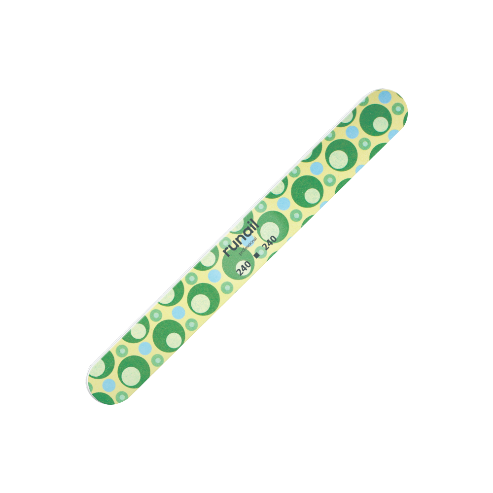 Пилка для ногтей Runail Professional зелено-желтая - фото 1