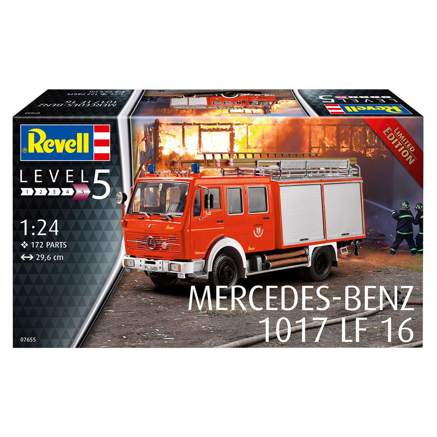 Сборная модель Revell Пожарный автомобиль Mercedes-Benz 1017 LF 16 07655 - фото 5