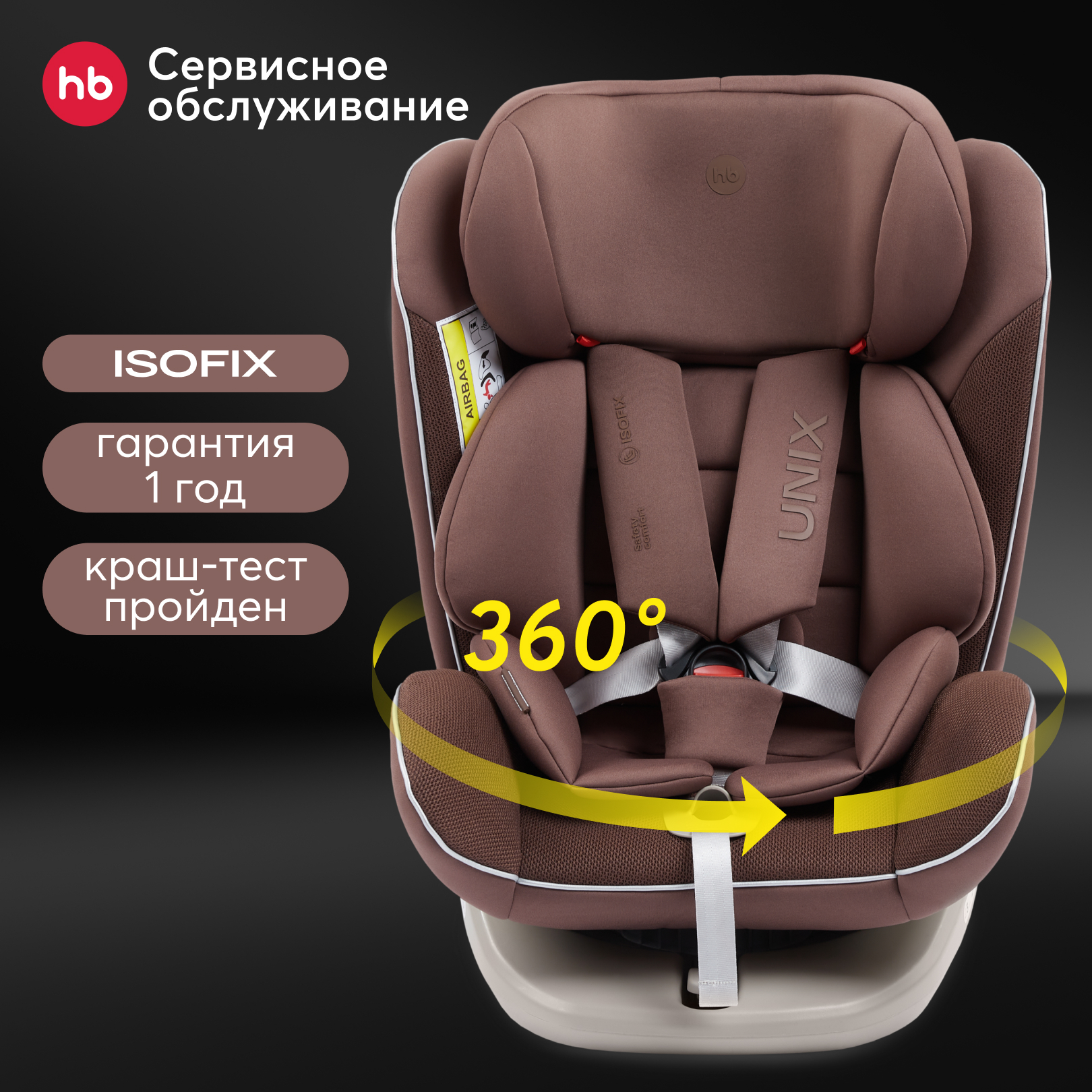 Автокресло Happy Baby Unix 0+/1/2/3 (0-36 кг) - фото 2