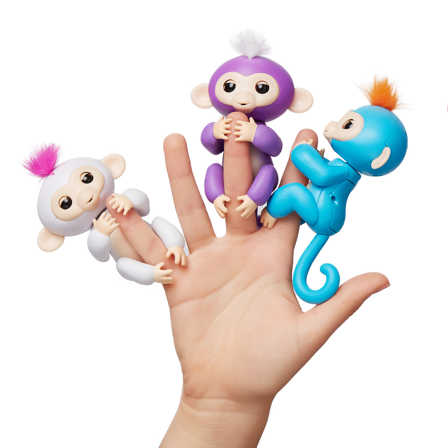 Обезьянка Fingerlings интерактивная Борис Синяя - фото 10