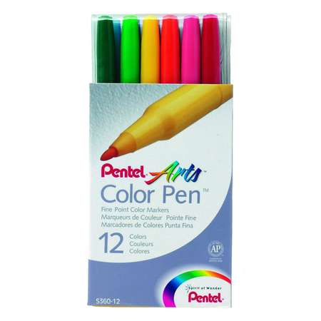 Фломастеры Pentel Color Pen 12 штук