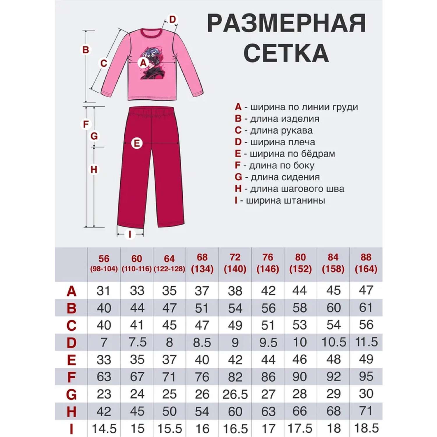 Пижама ULTRA ПЖ-1810-Ул розовый аниме - фото 23