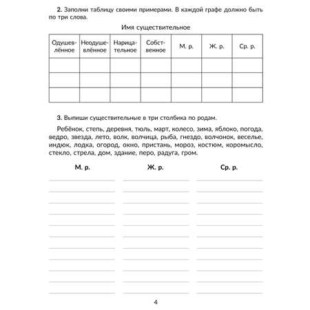 Рабочая тетрадь ИД Литера Определяем падеж и склонение существительных и спряжение глагола 3-4 классы.