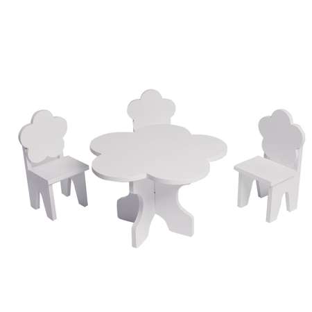 Мебель для кукол Paremo Цветок набор 4предмета Белый PFD120-42