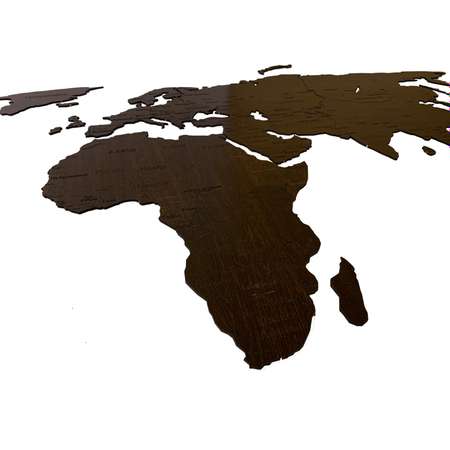 Карта мира настенная Afi Design деревянная с гравировкой 150х80 см Countries Rus венге