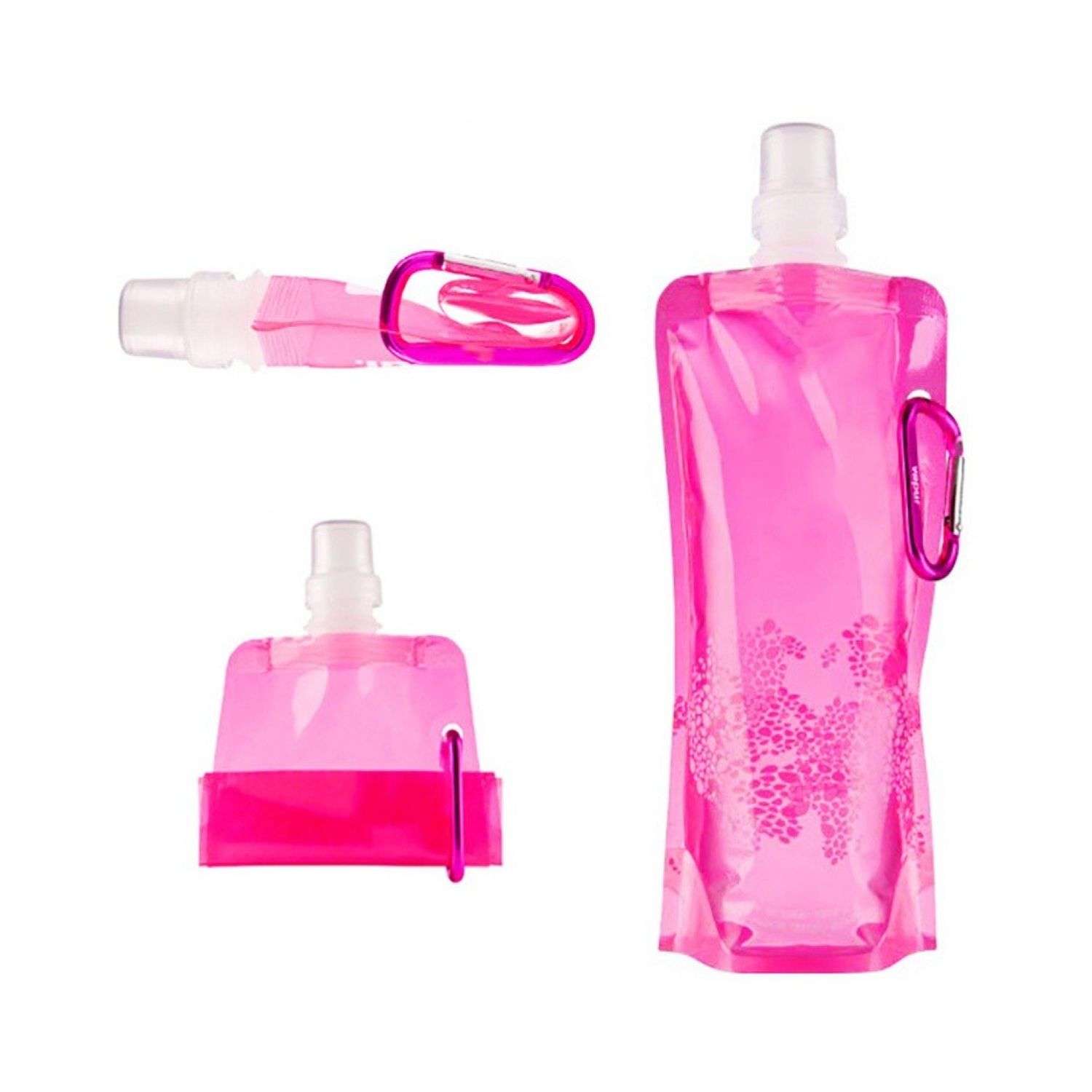 Бутылка для воды Uniglodis Складная розовая - фото 2