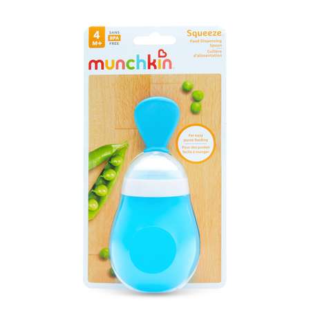 Ложка-бутылочка Munchkin для первого прикорма голубая 4+ 150 мл