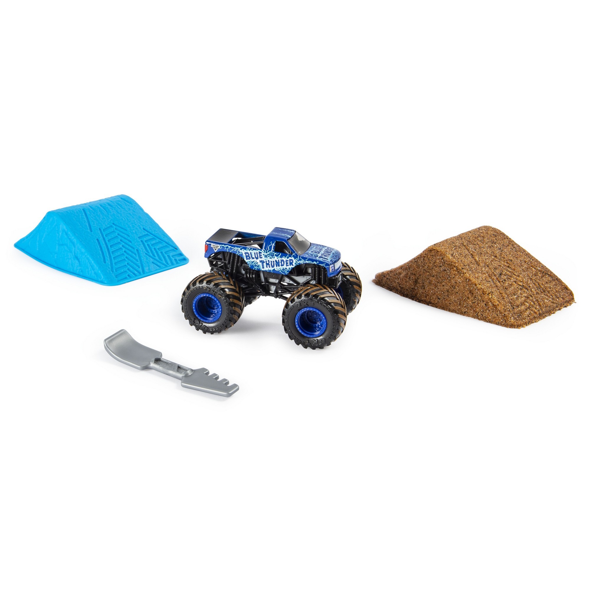 Набор игровой Monster Jam с машинкой Blue Thunder и кинетическим песком  6053301