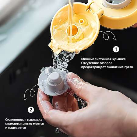 Термос Buydeem с откидной крышкой 300 ml дынный