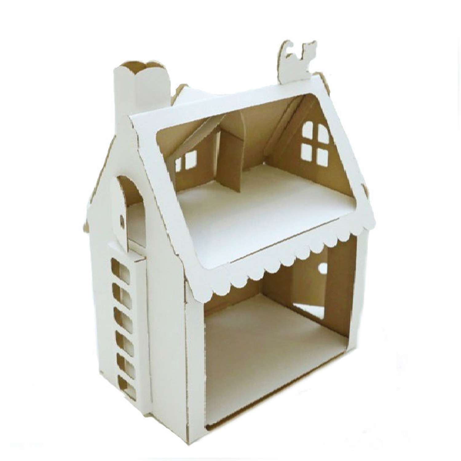 Кукольный домик из картона Attivio Домик Алисы (белый ) - фото 2