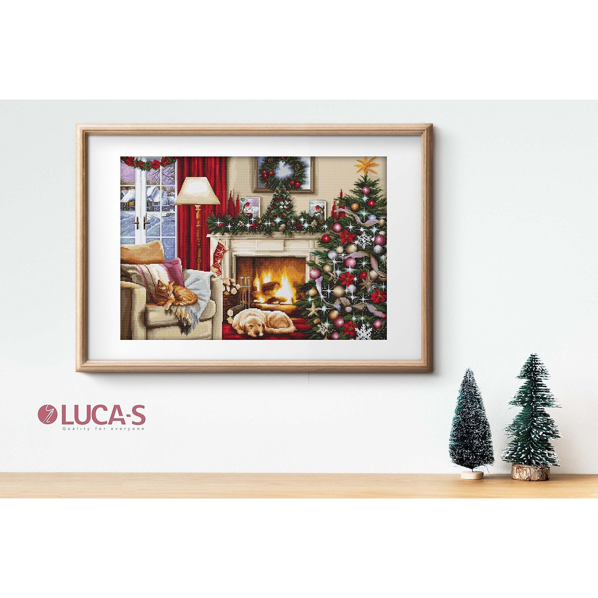 Набор для вышивания Luca-S крестом B591 Рождественский интерьер 48.5х34см - фото 2
