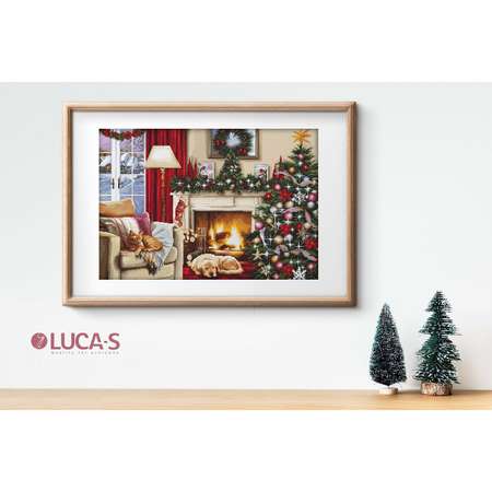 Набор для вышивания Luca-S крестом B591 Рождественский интерьер 48.5х34см