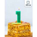 Свеча для торта Riota цифра 1 Майнкрафт 4.5 см