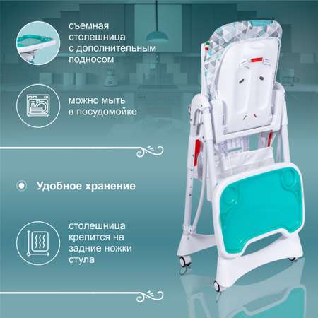 Стульчик для кормления Sweet Baby Magestic Turquoise