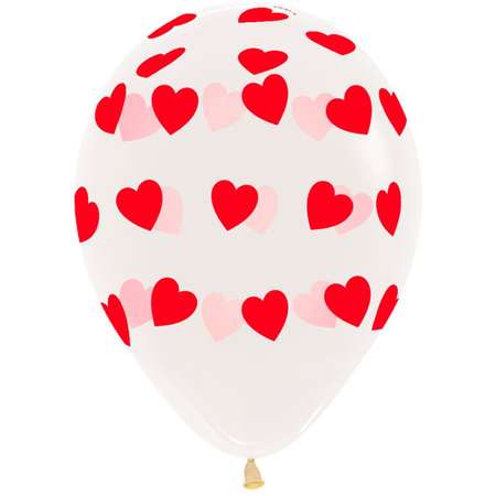 Воздушные шарики Riota на 14 февраля Сердечки 30 см 15 шт