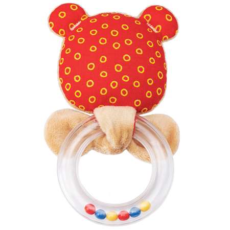 Погремушка Мякиши Развивающая мягкая детская колечко Мишка Барни для новорождённых подарок игрушки 0+