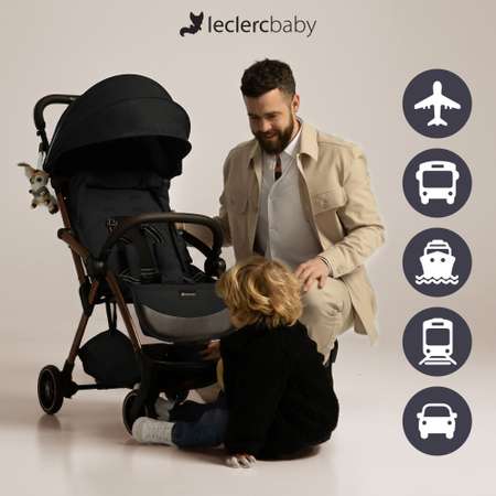 Коляска прогулочная детская Leclerc Influencer Air Piano Black