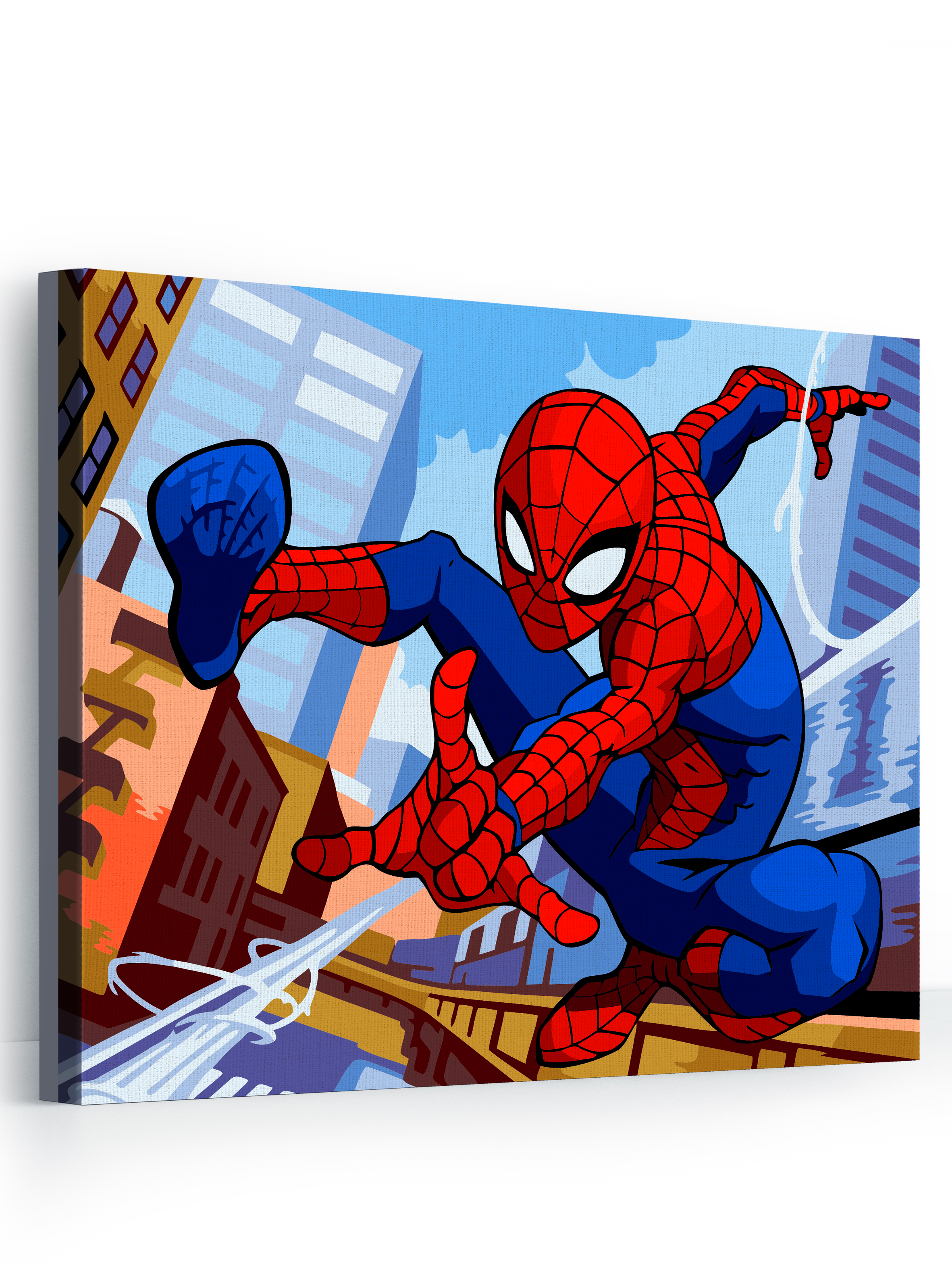 Картина по номерам ARTOP Набор для творчества холст на подрамнике 40х50 см Человек-паук на задании - фото 1