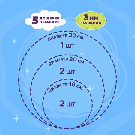 Заготовка для выжигания Brauberg деревянная без рисунков в наборе 5 штук