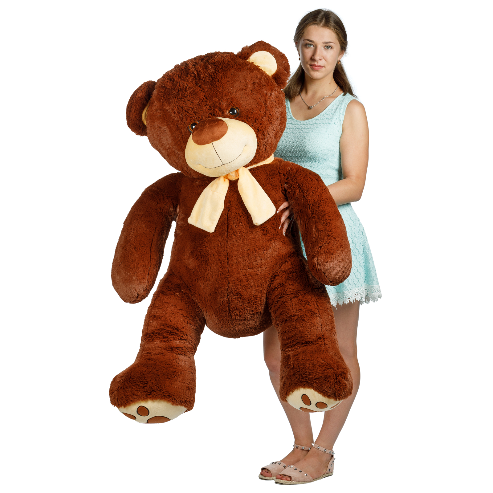Мягкая игрушка Тутси Медведь Лапочкин игольчатый 100 см коричневый - фото 7