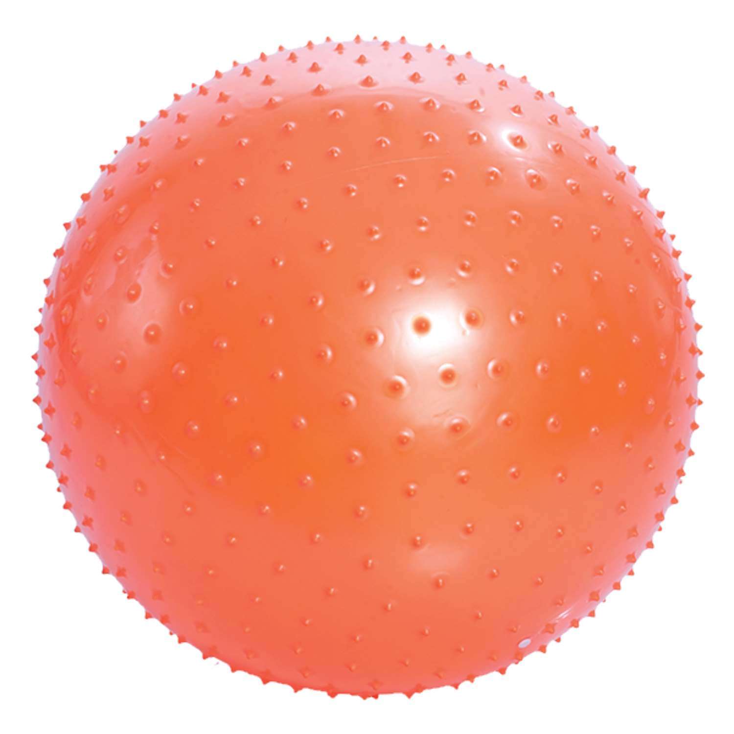 Мяч Trives массажный 75см оранжевый с насосом М-175 - фото 1