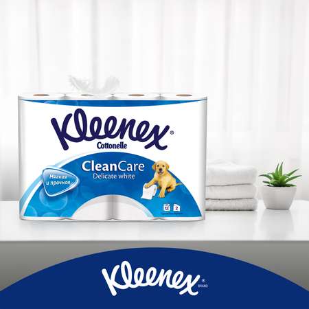 Туалетная бумага Kleenex Delicate White белая 2 слоя 12 рулонов