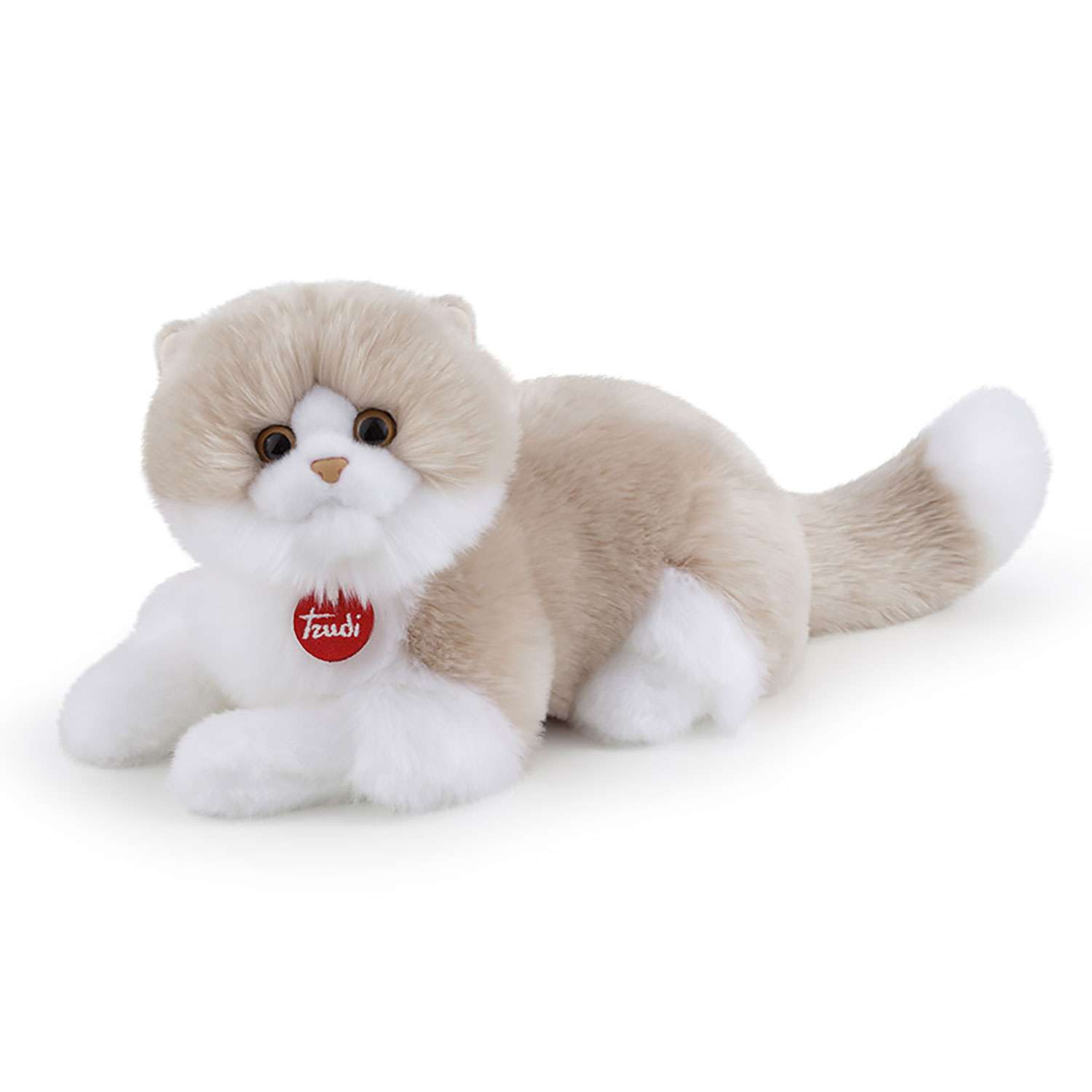 Мягкая игрушка TRUDI Бежево-белая кошка Гиада 20x20x47см - фото 1