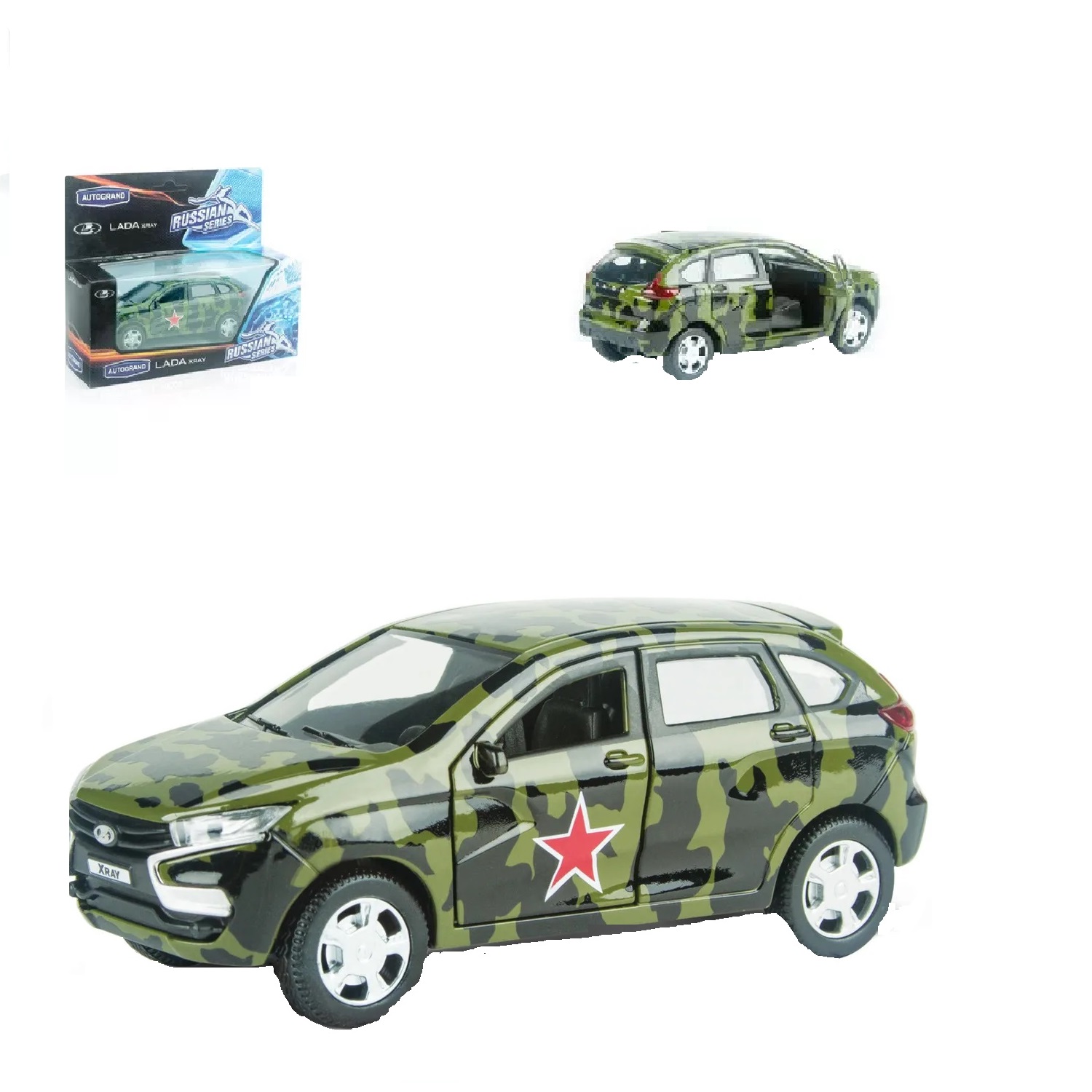 Autotime Машинка Lada Xray. Военная, 1:36 [68273W-RUS]