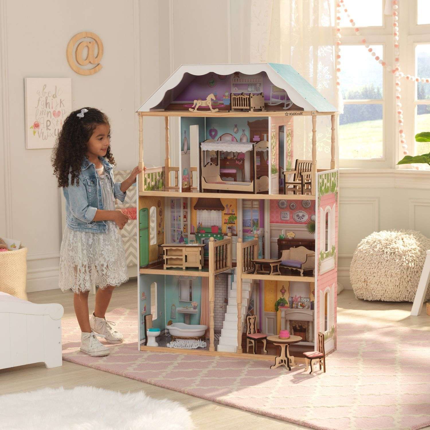 Кукольный домик  KidKraft Шарллота с мебелью 14 предметов 65956_KE 65956_KE - фото 1