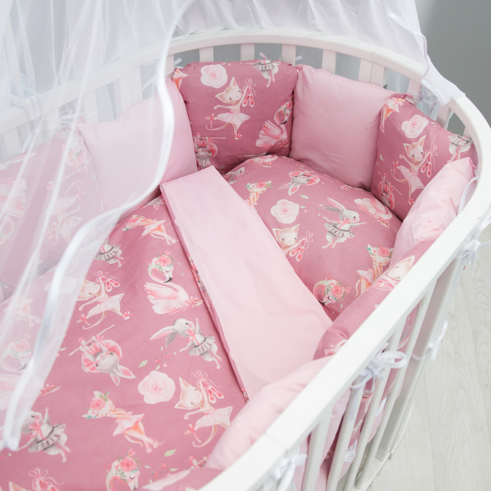 Комплект постельного белья Amarobaby Нежный Танец 4предмета Розовый - фото 6